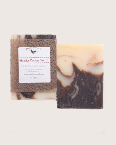 Tandi's Naturals Minty Cocoa Swirl Bar Soap
